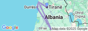 8 Days Albania Culture and Activities Tour Map