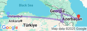 18 Days Turkey & Caucasian Countries Tour Map