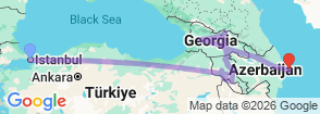 18 Days Turkey & Caucasian Countries Tour Map
