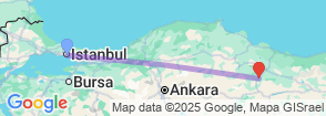 6 Days Ecological - Gastronomical Istanbul Tokat Turkey Tour Map