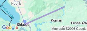 Explore Shala River & Komani Lake Tour Map