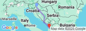 5 Days Bosnia Croatia Albania Tour Map