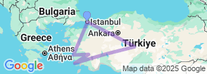10 Days Delightful Honeymoon Tour Turkey Map