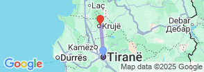 2 Days Dajti Mountain, Tirana and Kruja Map