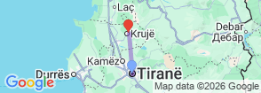 2 Days Dajti Mountain, Tirana and Kruja Map
