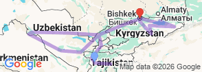 19 Days Silk Road Tours Map