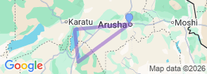 2 Days Safari Tarangire and Lake Manyara Map