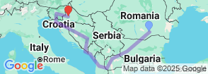 Journey in Balkan: From Romania to Slovenia, in 13 days Map