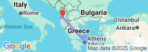 Greece and Albania Tour 8 Day 7 Night  Map