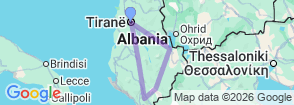 Albanian Village Discovery Tour Map