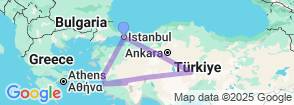 8 Days Road Trip Istanbul Kusadasi Ephesus Pamukkale Cappadocia Map