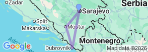 10 Days from Turkey: Bosnia & Croatia Tour Map