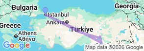 8 Days 7 Hill Cappadocia Mt.nemrut Gobeklitepe Tour Map