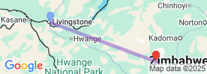5 Days Classic Safari in Hwange National Park, Zimbabwe Map