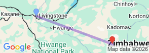 5 Days Classic Safari in Hwange National Park, Zimbabwe Map