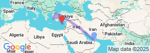10 Days Dubai Turkey North Cyprus Multicountry Tour Map