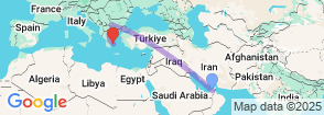 12 Days Dubai – Turkey – Bulgaria – Greece Tour Map