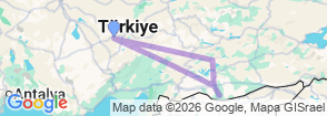 3 Days Mount Nemrut Climbing & Sightseeing Tour Map