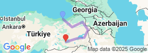 8 Days Black Sea Eastern Turkey Tour Map