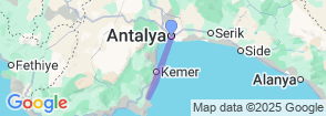 Daily Antalya Phalesis Olympos Beach Tour Map