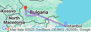 7 Days Turkey and Bulgaria Escape Tour Map