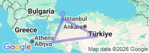 Turkey Express Highlights: 6 Days Istanbul, Cappadocia & Ephesus Map