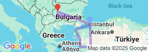 10 Days Turkey and Bulgaria Favorite Tour Map