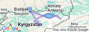 Popular Yssyk-Kul and Son-Kul Tour Kyrgyzstan Map