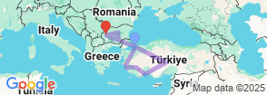 14 Days Seven Wonders of Turkey and Bulgaria Tour Map