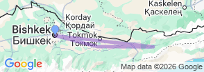 Hot Spring and Horse-Sleigh Tour from Bishkek City Kyrgyzstan, 2 Days Map