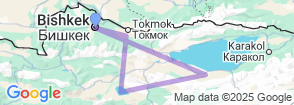 3 Days Tour to Son Kul and Bokonbaevo Map