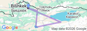 3 Days Tour to Son Kul and Bokonbaevo Map