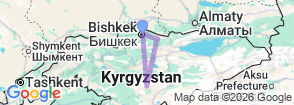 Winter Adventure Tour Near Bishkek Map