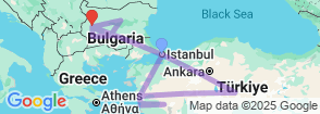 15 Days Discover Turkey and Bulgaria Tour Map