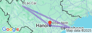 7 Days Group Tour to Visit Hanoi City/ Halong Bay / Sapa - Fansipang Peak Map