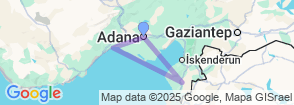 5 Days Adana & Antakya & Mersin Tour Map