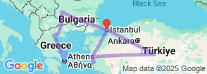 10 Day Grand Turkey, Bulgaria & Greece Tour: Istanbul to Athens Explorer Map
