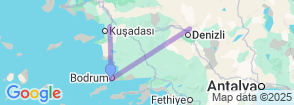14 Days Bodrum Vacation Tour Map