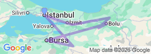 7 Days Green Turkey Tour Map