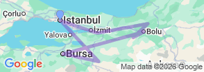 7 Days Green Turkey Tour Map