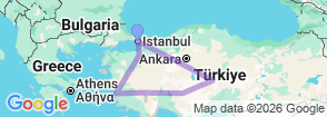 8 Days Best of Turkey Tour Map