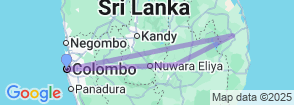 3 Days Tour to Vedda Village & Gal Oya National Park Map