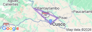 Sacred Valley Tour Full Day from Cusco Map
