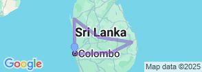 9 Days Tour of Undiscovered Sri Lanka Map