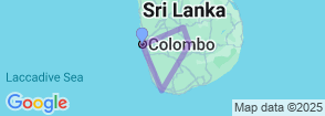 9 Days Romantic Honeymoon Tour in Sri Lanka Map