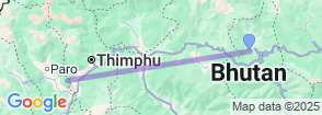 9 Days Happiness Bhutan Tour Map