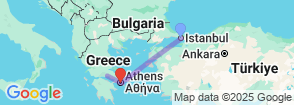 8 Day Turkey & Greece Escape: Istanbul, Athens, Delphi & Saronic Islands Map