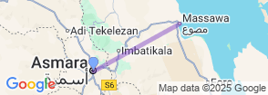 4 Days Tour Asmara and Massawa Map