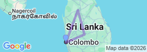 8 Days Historical and Wildlife Tour in Cultural Triangle Map