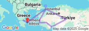 14 Day Turkey Anatolian & Greece Combination: Istanbul, Cappadocia, Athens & Santorini Map